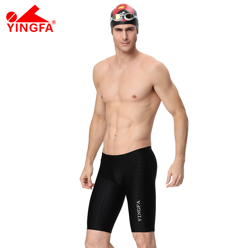Wholesale Yingfa professional swimming training competition five-point swimming trunks adult children Code mid-foot five-point swimsuit 9205