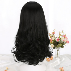 Manufacturer wholesale U-shaped half headband wig for women, long curly medium length, fluffy face-saving synthetic wig cap