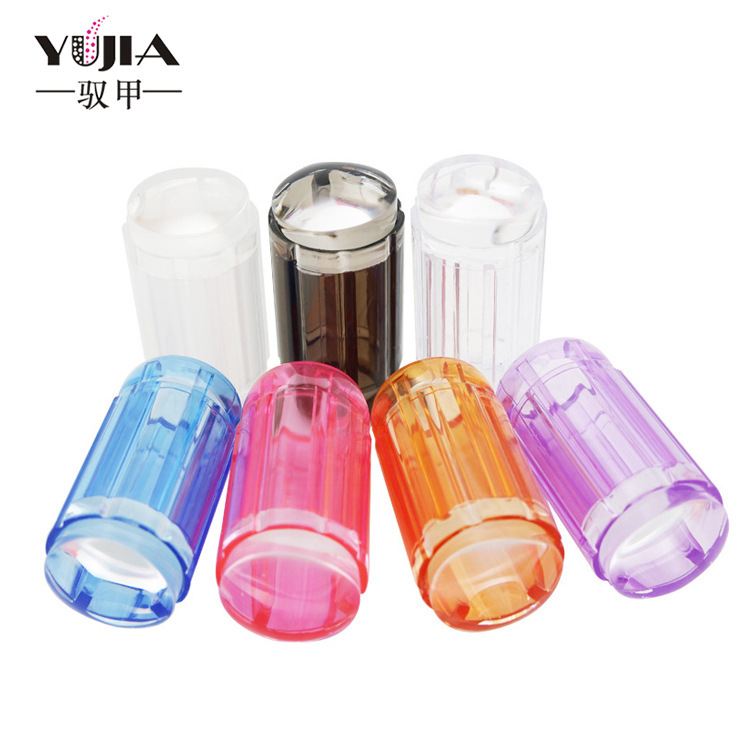 2021 factory direct transparent nail seal transparent handle silicone seal head 9 colors optional
