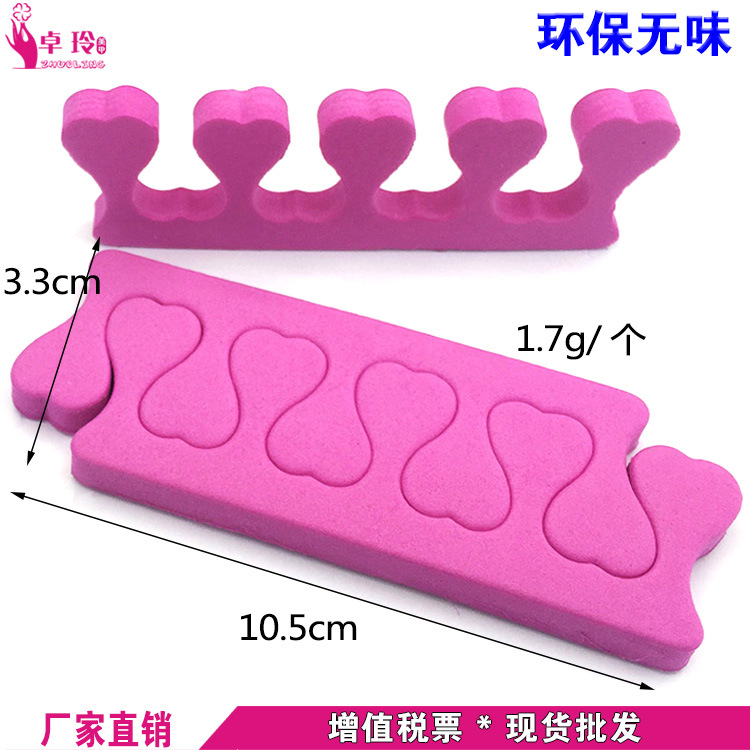 Directo de fábrica melocotón separador de dedo en forma de corazón dedo esponja algodón EVA dedo del pie separador medio ambiente e insípido