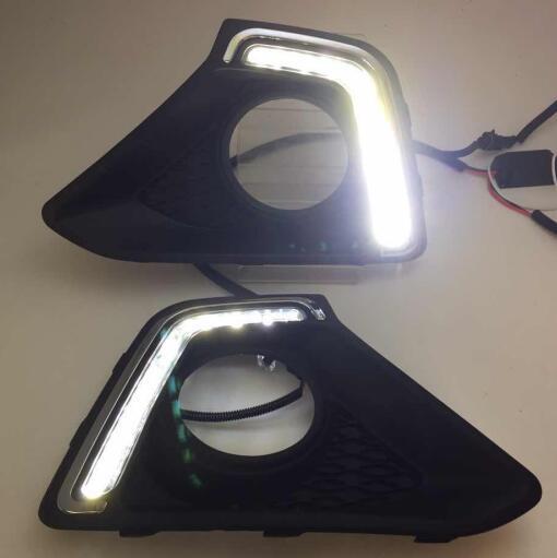 Aplicable a 13-14 moderno I10 luz diurna especial LED modificación conducción diurna Luz de niebla luz marco modificación