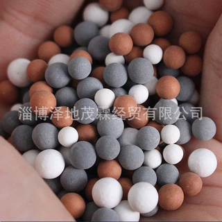 供应负离子陶瓷颗粒 托玛琳电气石吸附过滤球 彩色保水麦饭石球