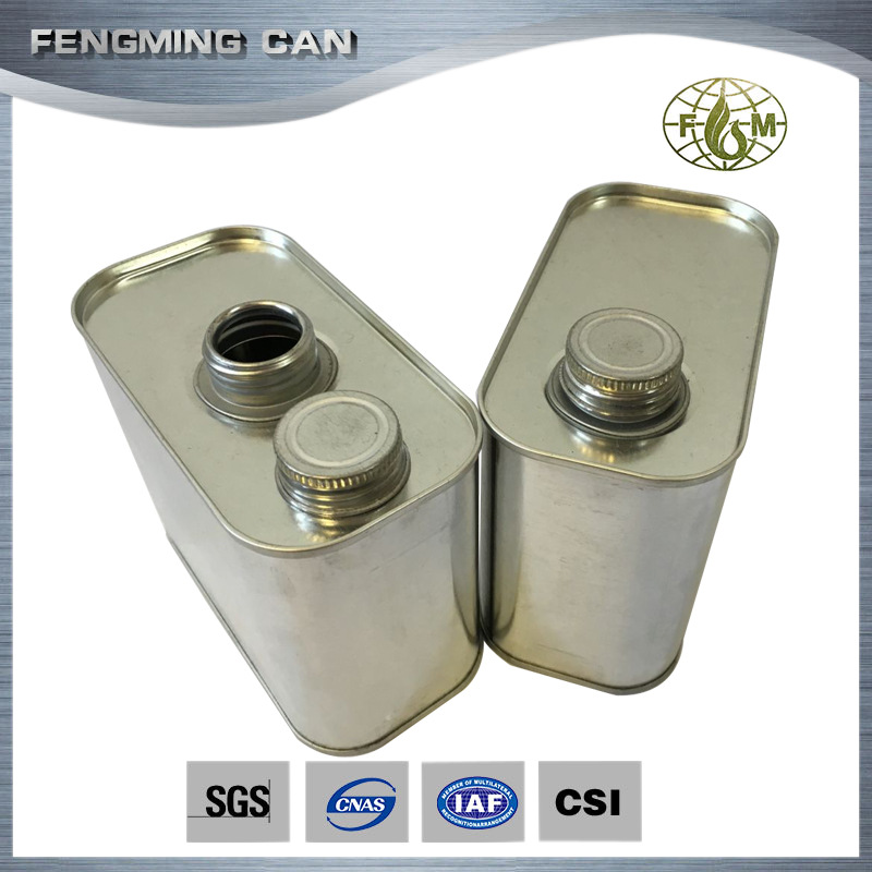 500ml铁罐金属小溶剂化工样品罐 燃油添加剂方形马口铁罐厂家