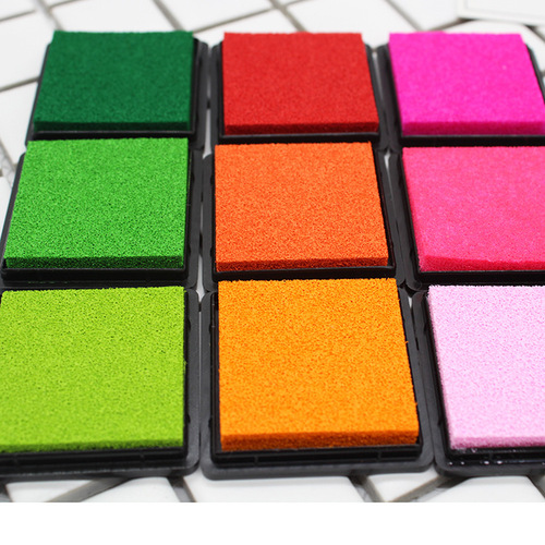 4*4cm BESS finger painting color ink pad rubber cute children teacher seal stamp pad 20 colors set