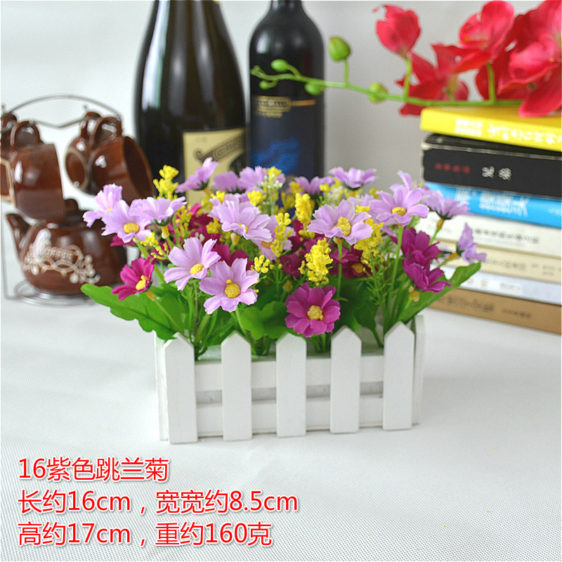16 valla de madera traje de flor artificial maceta artificial interior sala de estar entrada decoración flores y plantas maceta pequeña planta verde adornos