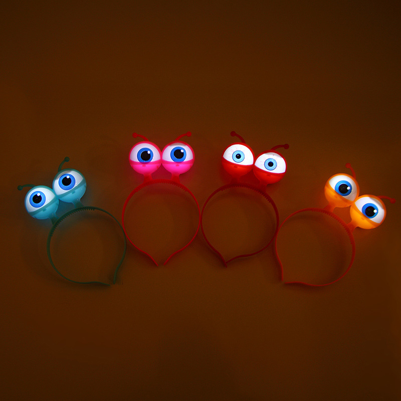 Diadema LED con ojos extraterrestres – efecto luminoso, ideal para Halloween