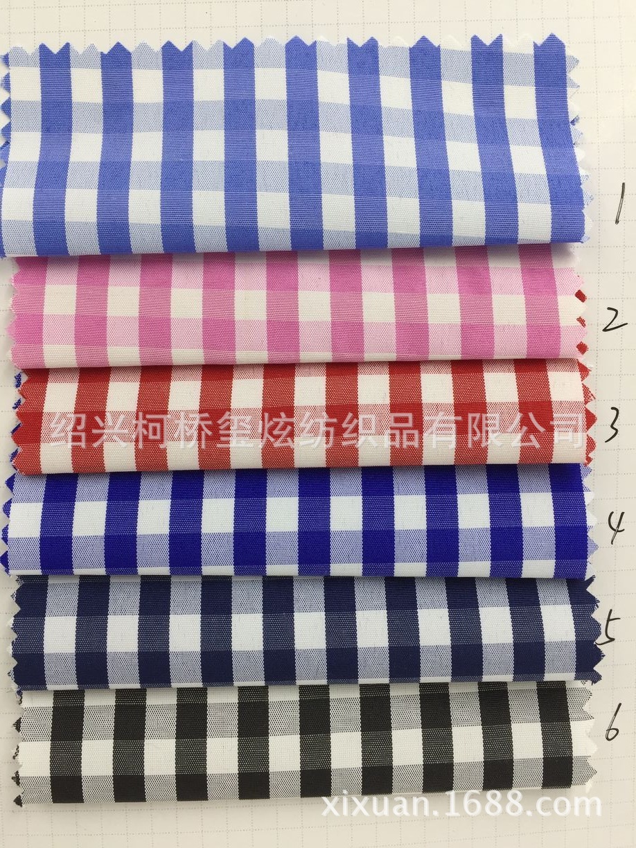 厂家直销  格子布 色织格子布料  童装裙子衬衫面料 提花面料