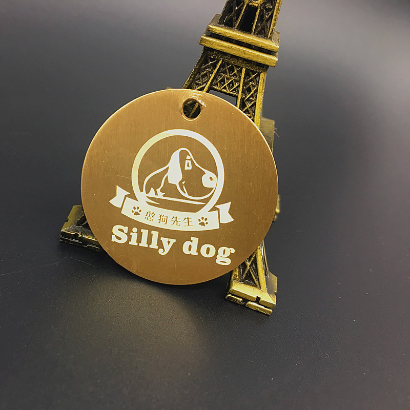 Spot metal tag pure copper Tag pet lettering blank round brass dog tag can be laser lettering Spot metal tag pure copper Tag pet lettering blank round brass dog tag can be laser lettering