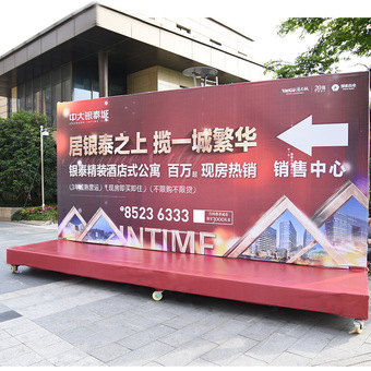 大型喷绘厂家户外高清5米喷绘广告布黑白布高精度高亮度灯布