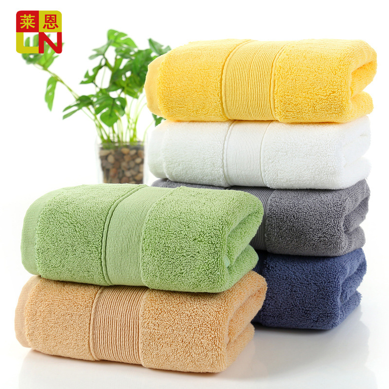 Toalha de algodão puro espessada de 160g, cor lisa, para lavar o rosto de adultos, toalha de algodão macia e absorvente para uso doméstico, personalizada para hotel, atacado.