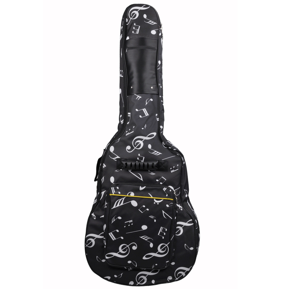 40 bolsa de guitarra popular de 41 pulgadas Oxford tela engrosada nota musical guitarra bolsa de guitarra de madera mochila con algodón transfronteriza