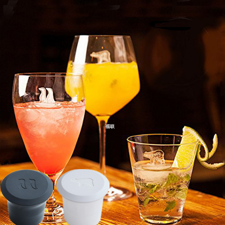 Suministro de Europa y América del mercado Pingüino oso Polar Cube de Hielo monos de Hielo Polar de Hielo DIY Cubo de Hielo palo de silicona molde de Hielo