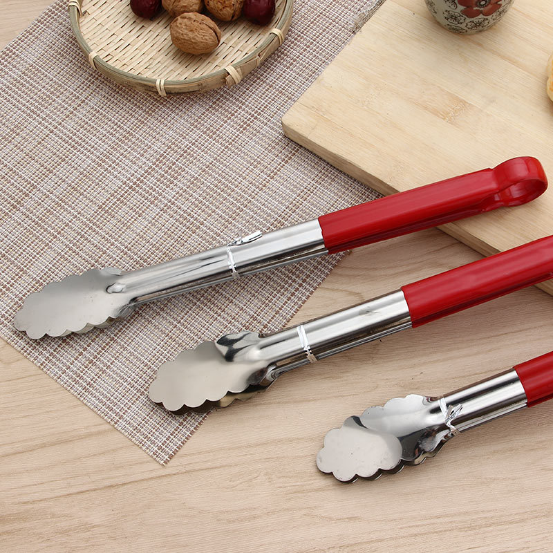 Clip de acero inoxidable clip de pegamento rojo clip de alimentos clip de comida clip de barbacoa clip de pan de silicona clip de hornear clip de filete se puede personalizar LOGO