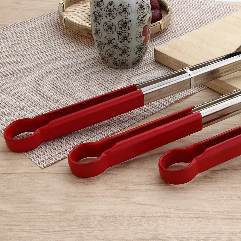 Clip de acero inoxidable clip de pegamento rojo clip de alimentos clip de comida clip de barbacoa clip de pan de silicona clip de hornear clip de filete se puede personalizar LOGO