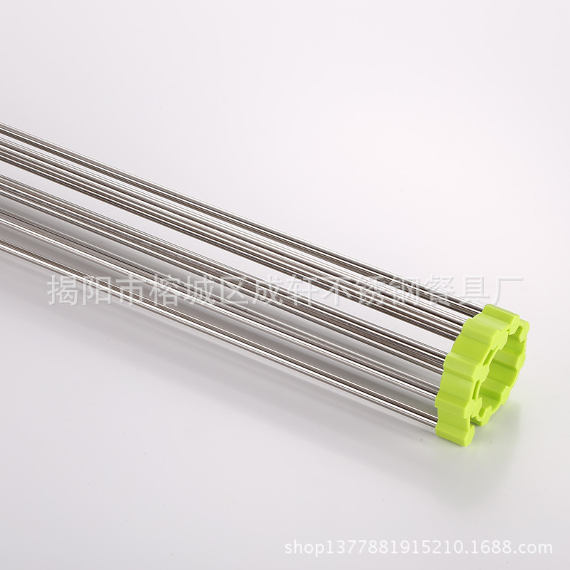 Estante de almacenamiento de cocina de acero inoxidable estante de drenaje plegable plato de frutas y verduras tazón Filtro de limpieza estante persiana