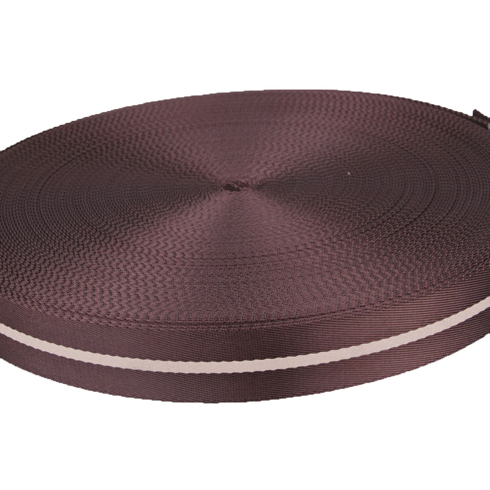 广州力满现货 3.2cm 1.2寸 啡杏 双色 斜纹尼龙带 锦纶织带