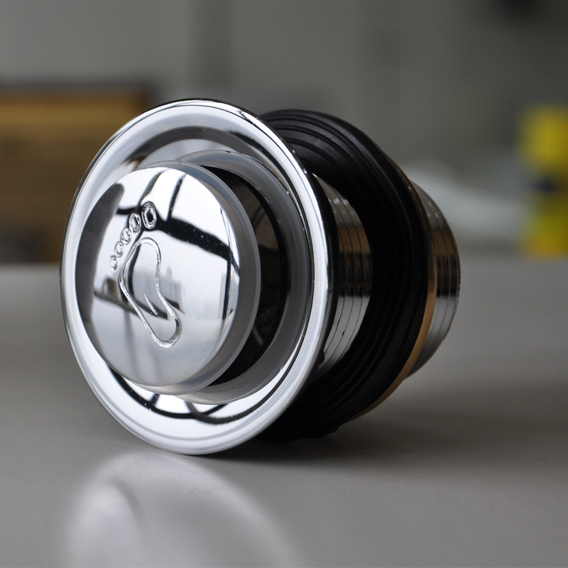 厂家直销浴缸下水 通用电镀浴盆去水器 弹跳下水器