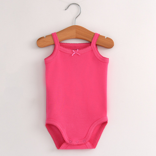 Baby jumpsuit type A summer vest triangle harem baby girl sleeveless crawling suit newborn sling bag fart suit