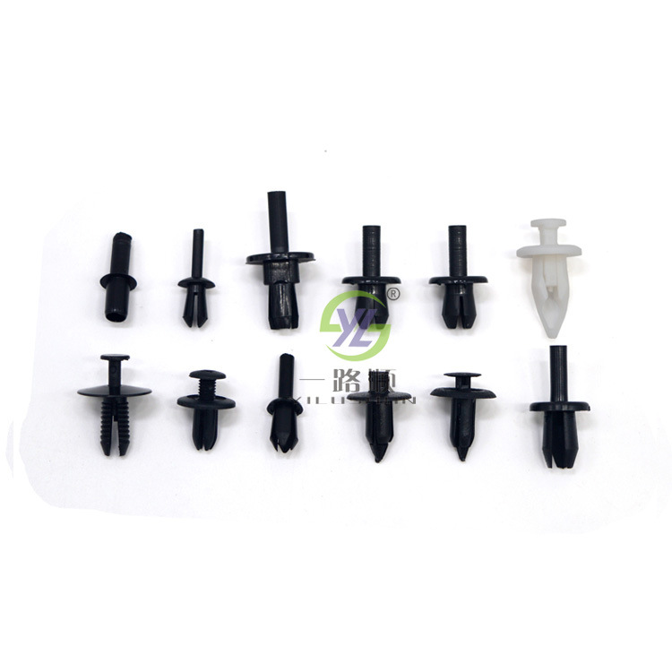 Nuevo 690 piezas en caja hebilla del cuerpo del coche panel forro interior cuerpo hebilla nylon remache HE12