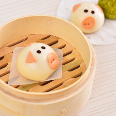 烘焙圓形蒸籠包底紙 包子饅頭紙 家用點心包墊紙墊 防粘1000張