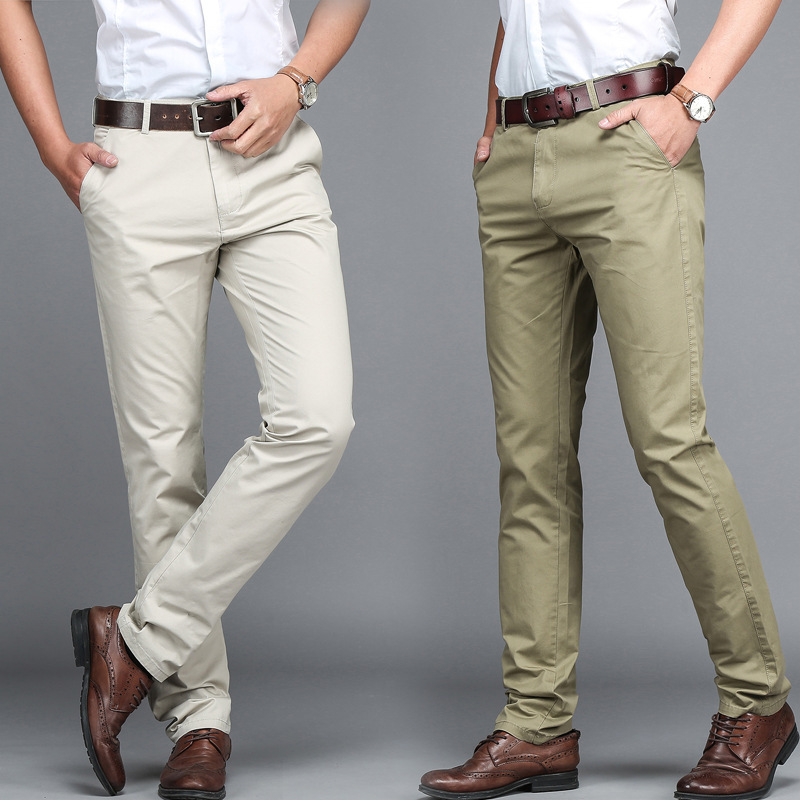 2026 Summer New Style Korean-Style Casual Pants for Young and Middle-Aged Men, Cotton Thin Straight-Leg Men's Long Pants Wholesale