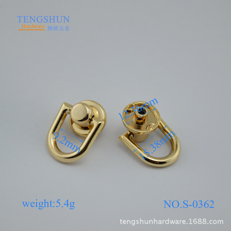 新款手袋箱包五金肩带扣 高档合金手拿包手挽扣 3分提手扣批发*