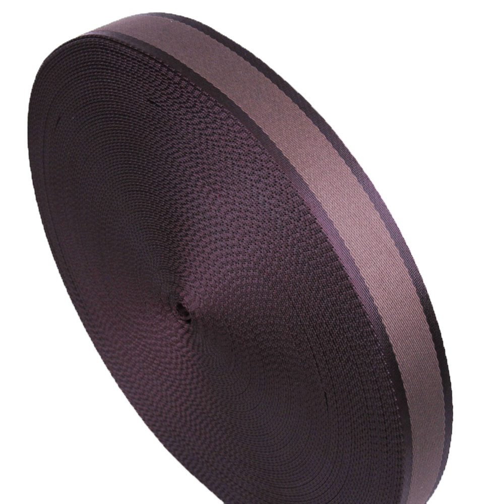 广州现货 3.8cm 啡间棕色斜纹 尼龙网络带 1.5寸锦纶织带