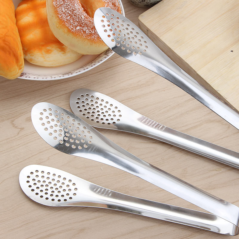 Clip de alimentos de acero inoxidable malla fina clip de pan clip de barbacoa clip de filete clip de comida buffet clip puede fijar logotipo