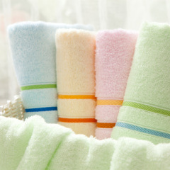 Towel Jiali wholesale handkerchief soft absorbent solid color 100% cotton shower towels wedding towels face towels 6443