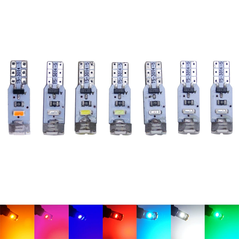 Индикатор ширины автомобиля T5 3014 5SMD автомобильный бесконечный светодиодный индикатор декодирования 5LED внутренний свет