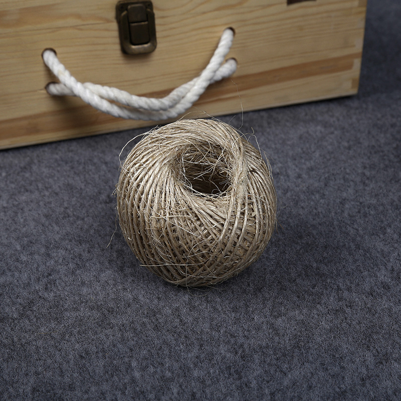 吊牌专用麻绳手工编织包装线复古装饰缠绕绳黄麻线吊球厂家直供