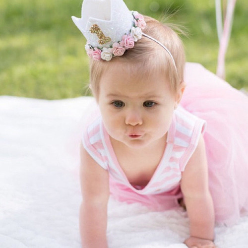 European and American new children's hairbands crown hair accessories baby birthday party performance photo baby headwear wholesale