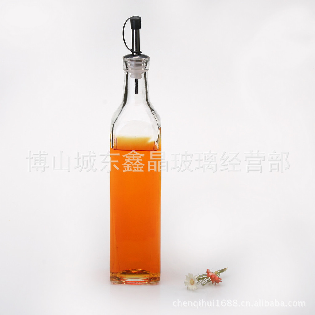 玻璃油壶 调味瓶 调料瓶 油瓶 方型 500L