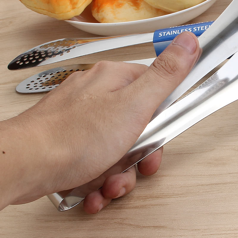 Clip de alimentos de acero inoxidable malla fina clip de pan clip de barbacoa clip de filete clip de comida buffet clip puede fijar logotipo