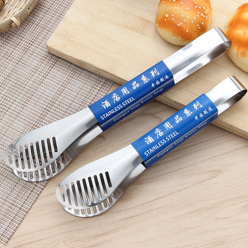 Clip de comida de acero inoxidable clip de comida de barbacoa clip de pan clip de fruta clip de cocina restaurante de cocina clip de carne se puede personalizar LOGO