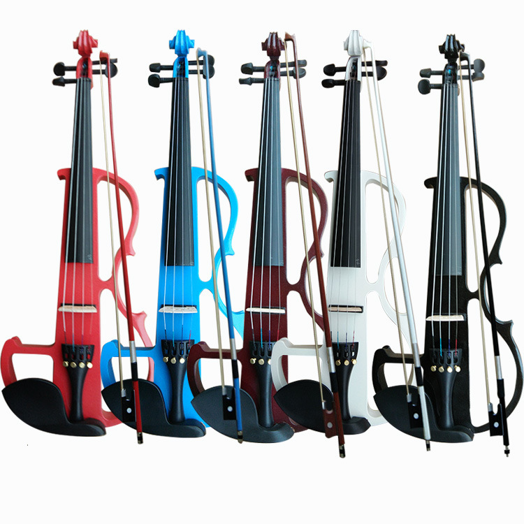 Black Electronic Violin Beginners Playing Electroacoustic Violin Instruments