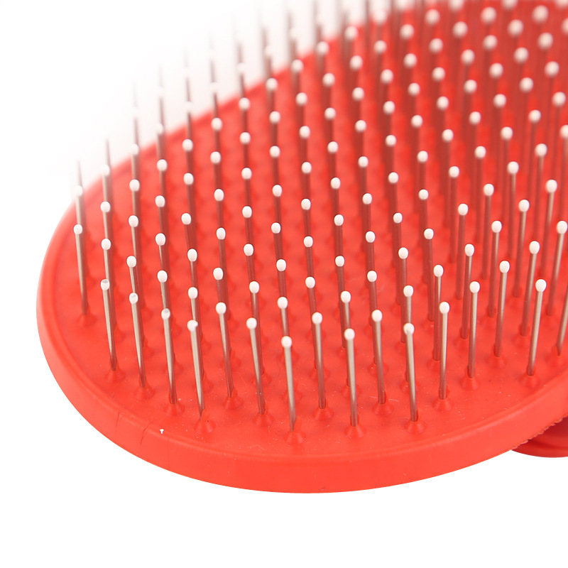 Cepillo de baño para mascotas guantes de perro de baño aguja larga cepillo para mascotas de acero inoxidable con punto de masaje cepillo de goma cepillo para perros