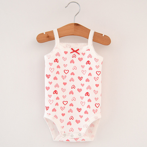 Baby jumpsuit type A summer vest triangle harem baby girl sleeveless crawling suit newborn sling bag fart suit