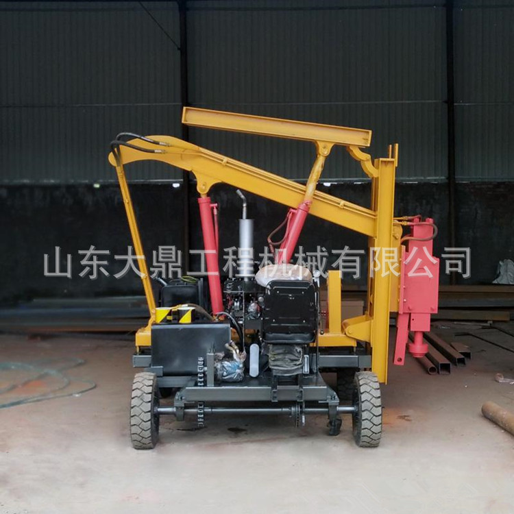 多功能 公路护栏打桩机 打拔钻一体公路护栏打桩机 小型护栏桩机
