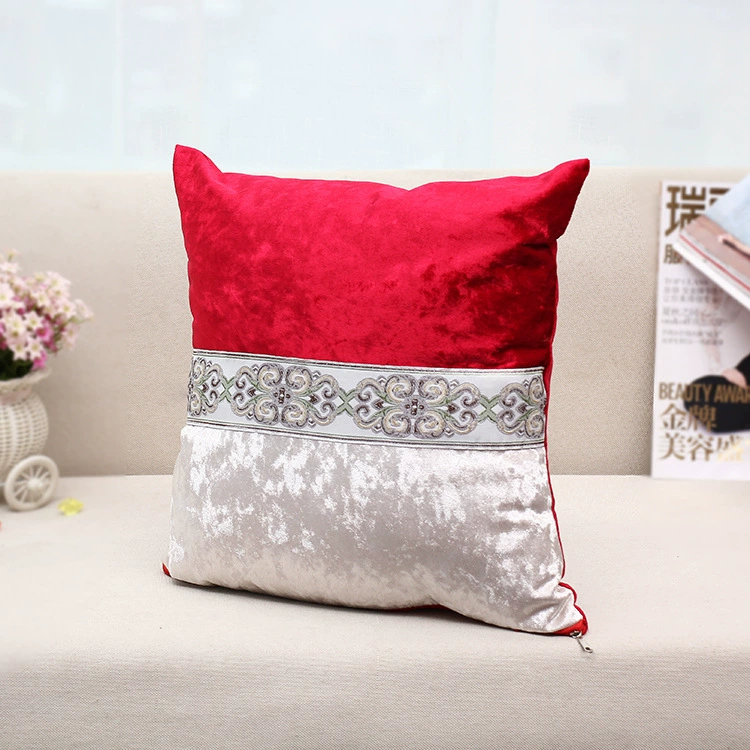 Обработка изготовленного на заказ китайского дивана двойного назначения ледяная Бархатная подушка подарки недвижимости могут быть напечатаны логотип Подушка