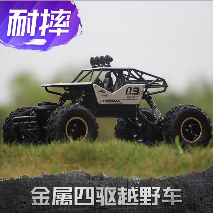 Shuangqi de aleación de escalada de montaña Bigfoot monstruo de cuatro ruedas motrices de control remoto modelo de coche de juguete 1:16 todoterreno vehículo escalada coche niños