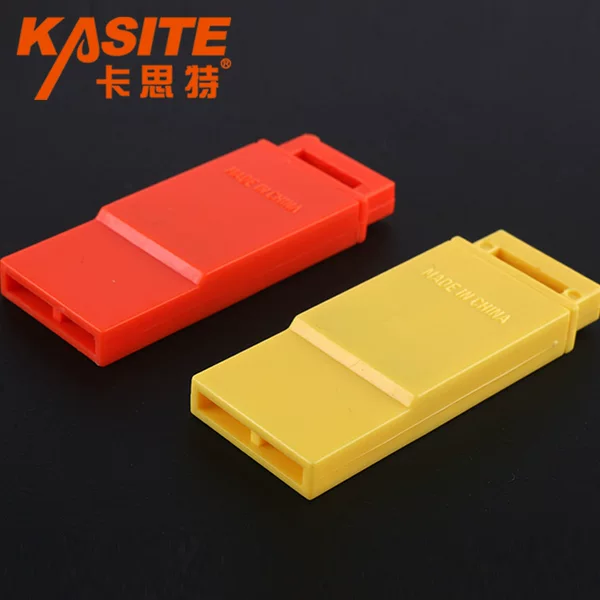 High frequency ABS plastic flat whistle outdoor survival whistle non-nuclear flat whistle toy whistle