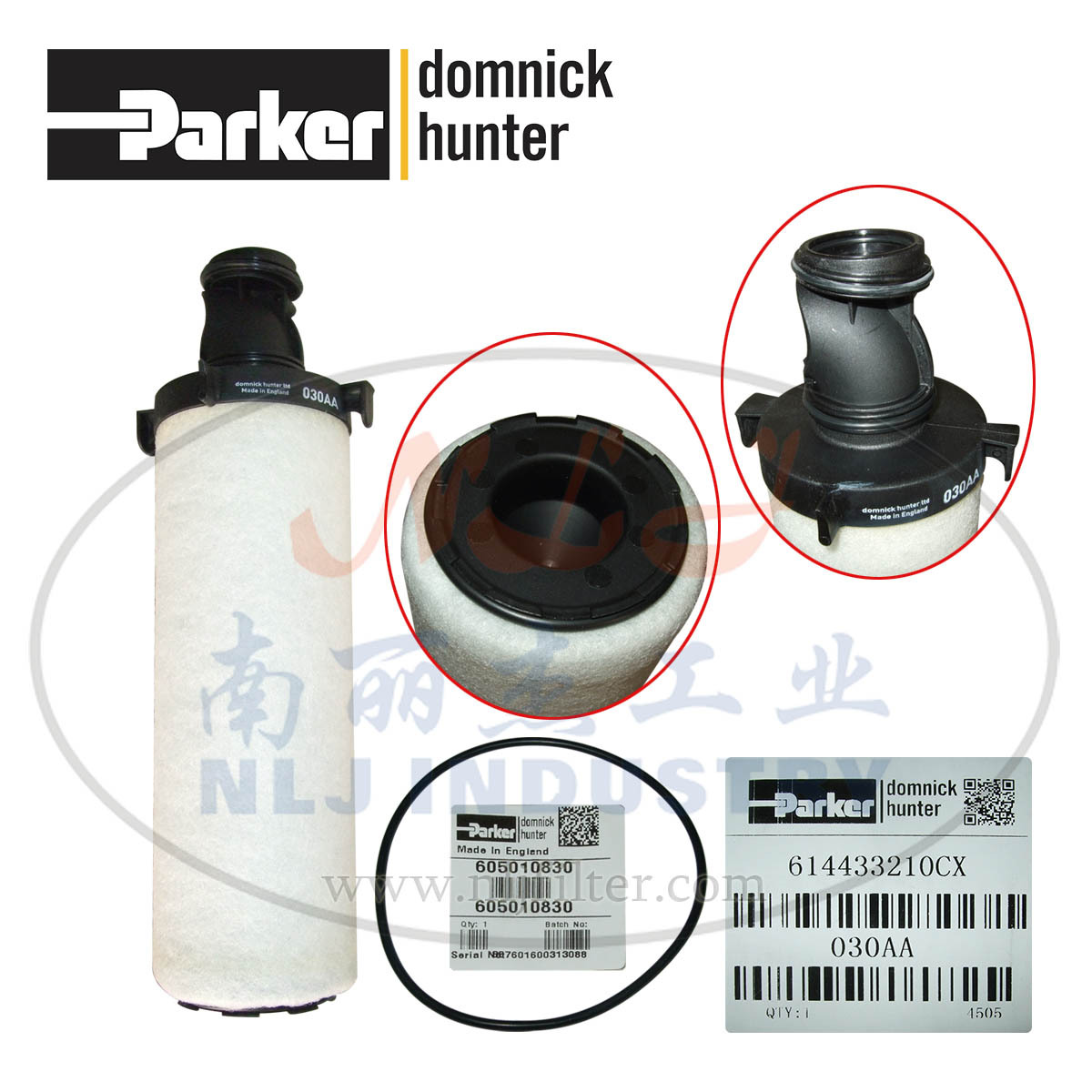 030AA滤芯Parker派克domnick hunter多明尼克汉德