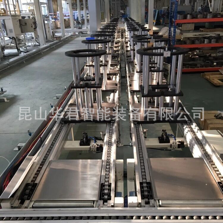 双层倍速链输送线  工装托盘循环回流线 产品定位组装焊接生产线