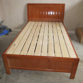 苏州麦叶 职工教师宿舍橡木床 1.2米单人床公寓床 工地学校床