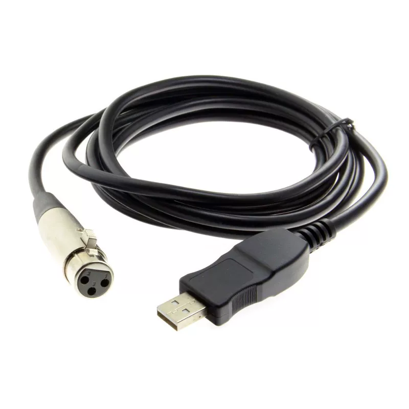 USB в 6.35 для компьютера USB к XLR микрофон гитара 6.35 аудио соединительная линия с чипом запись функций