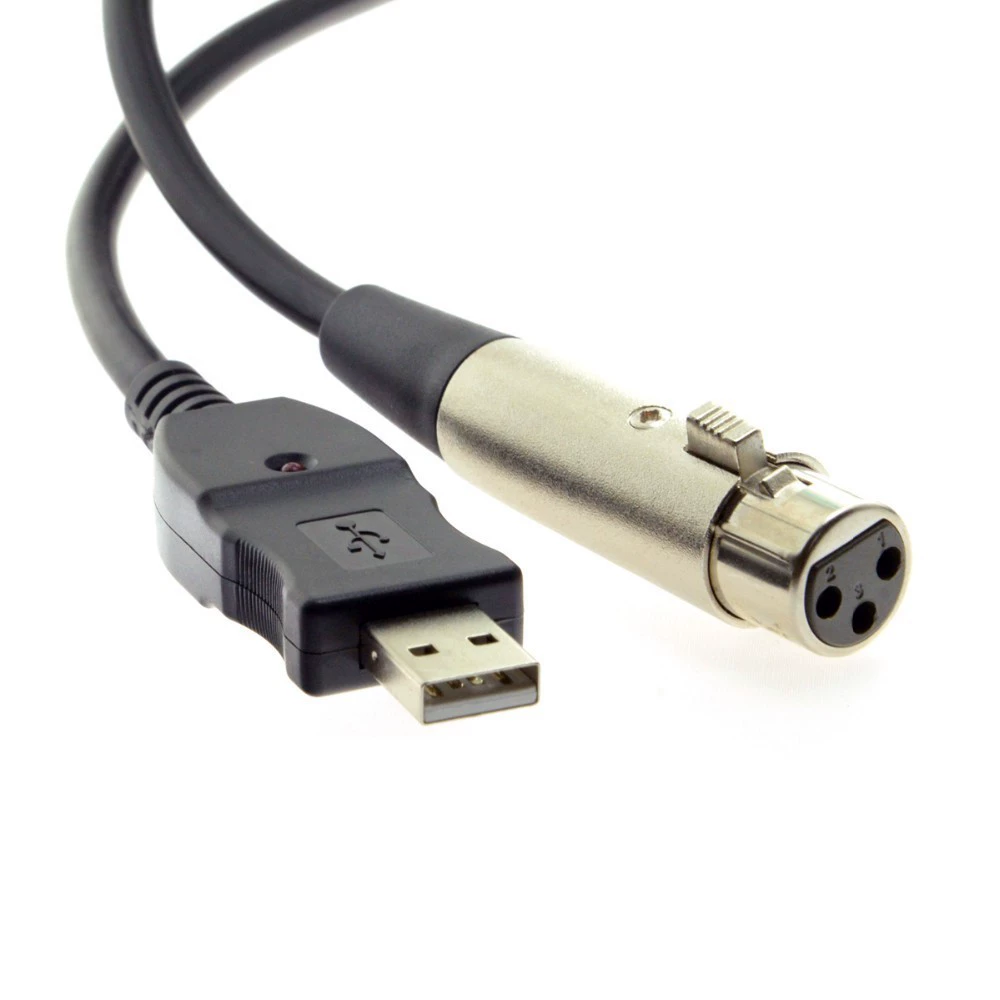 USB в 6.35 для компьютера USB к XLR микрофон гитара 6.35 аудио соединительная линия с чипом запись функций