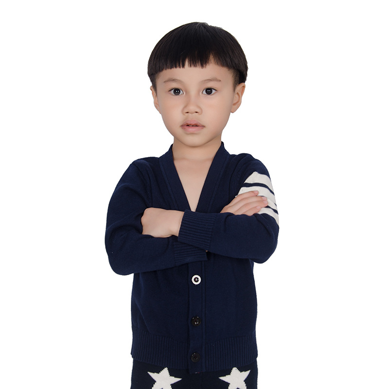 (Cross-border trading), children's sweater, woolen cardigan for boys, 2022, children's clothing, Korean style 3