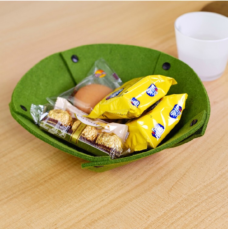 Factory Supply Felt Jewelry Storage Tray Simple Felt Fruit Tray Cute Felt Multifunctional Storage Tray
