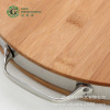 Metal high -voltage edge bamboo wood chopping plate is round and thicker, no degue bamboo cutting board, commercial chopped bone bamboo pier cutting board